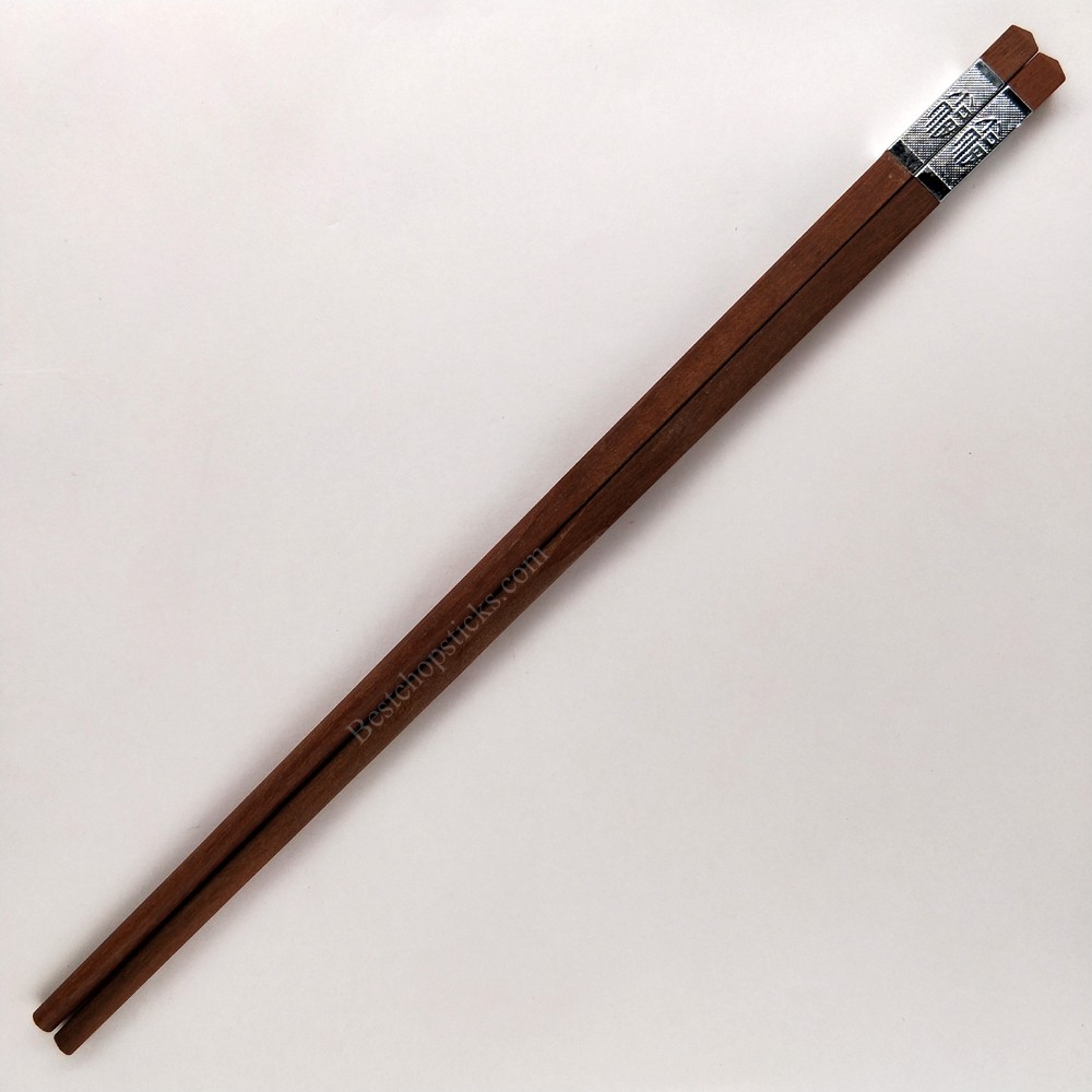 Chinese chopsticks with fu metal head