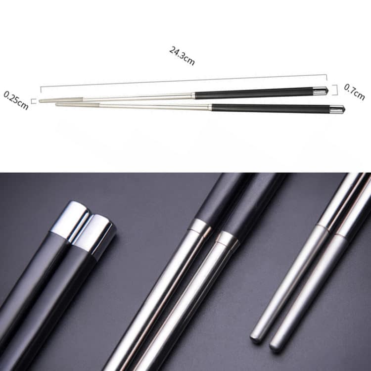 Non Slip 304 Stainless Steel Chopsticks