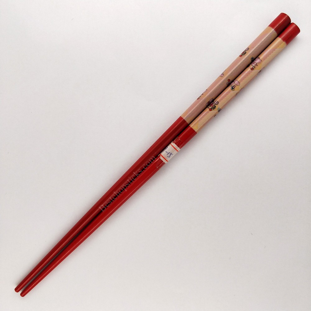 Red body printed chopsticks
