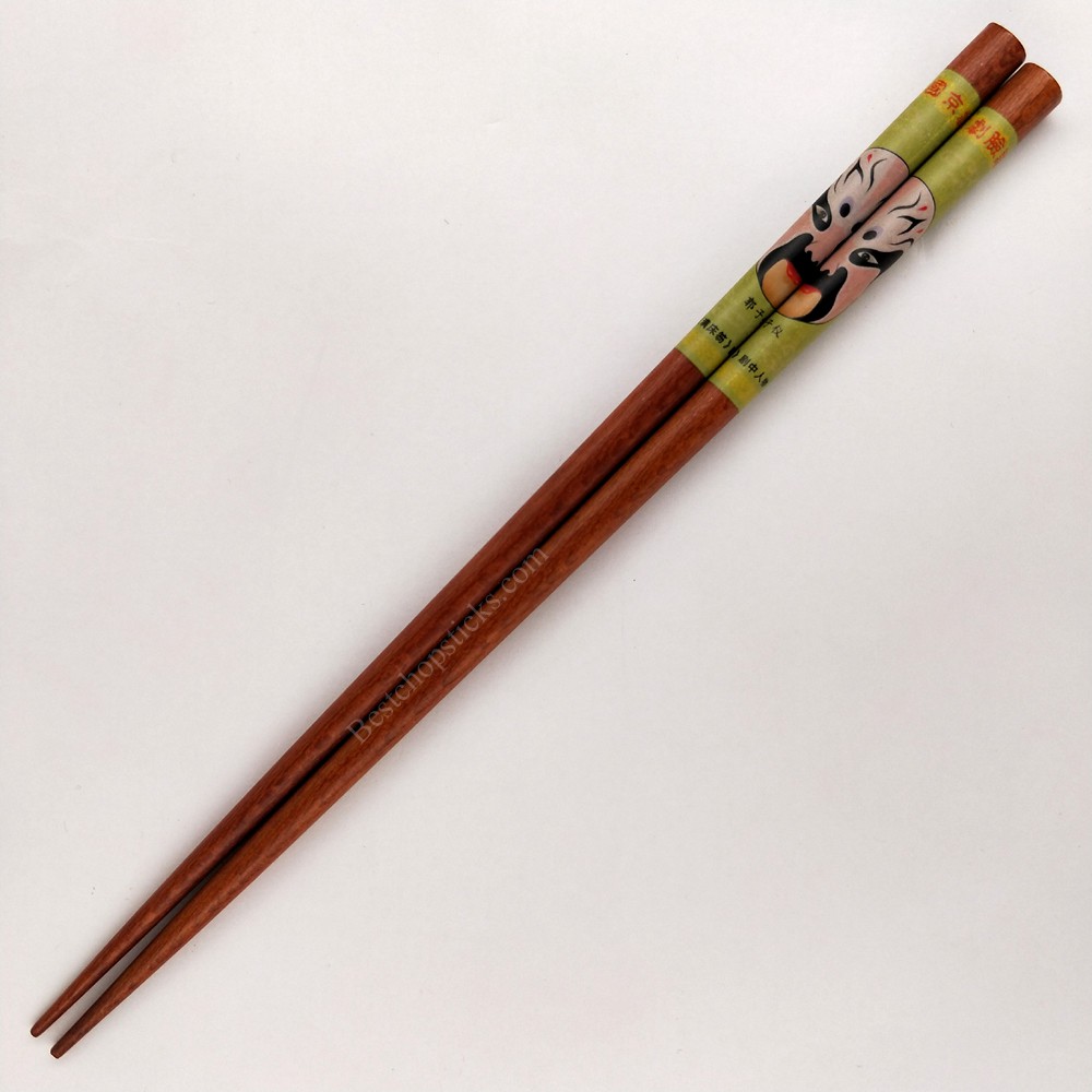 Chinese peking opera face printed wooden chopsticks