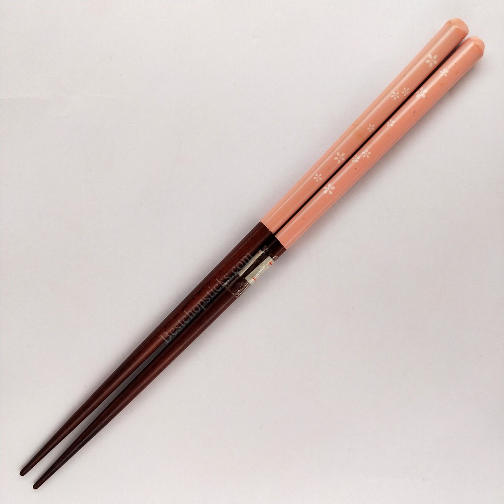 Colorful sakura printed wooden chopsticks