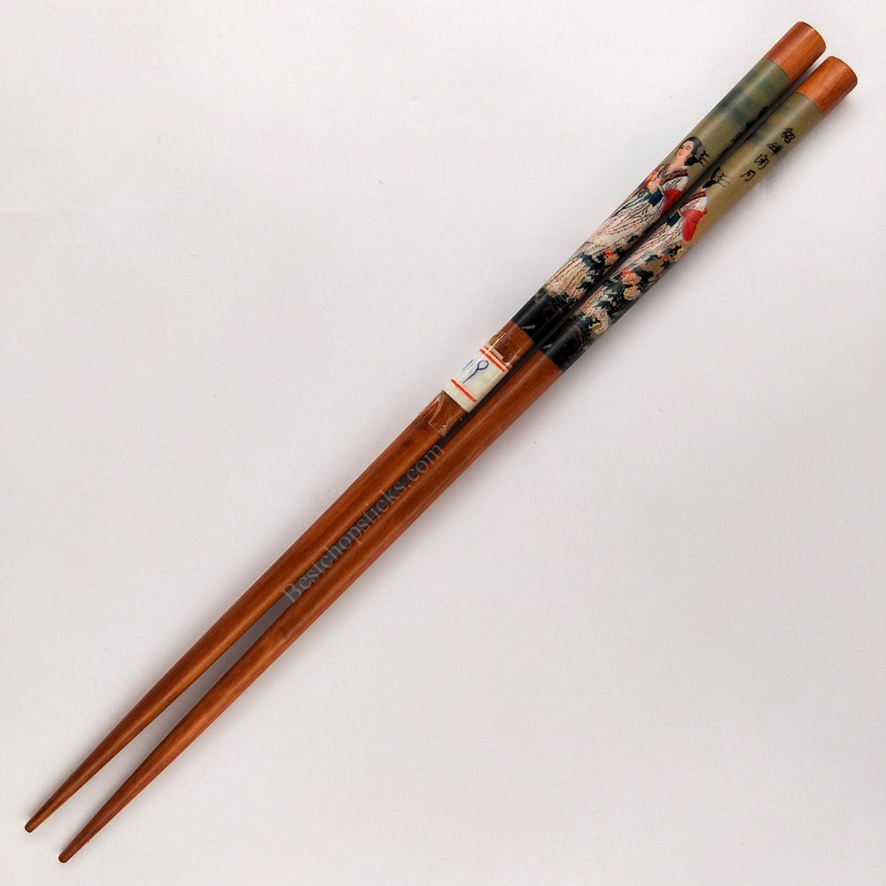Four chinese beauties printed wooden chopsticks