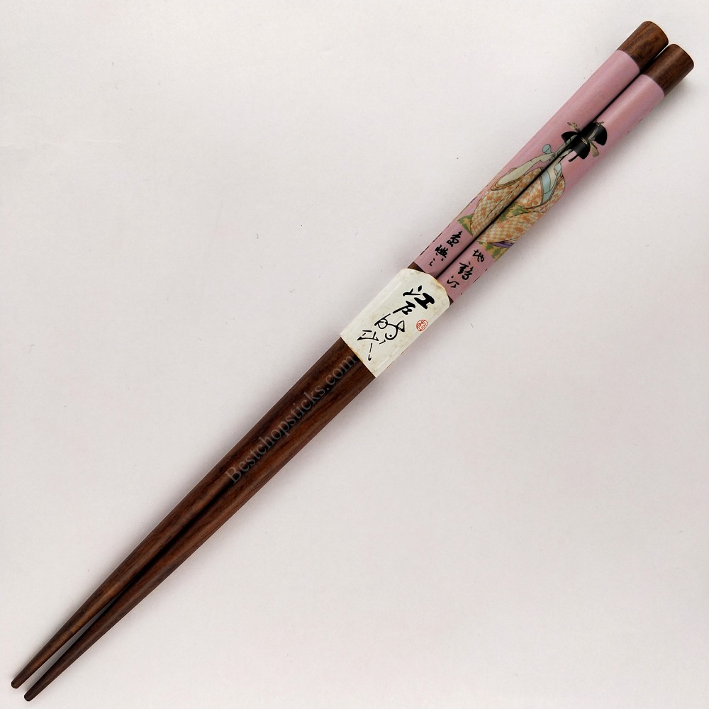 Japanese ladies printed wooden chopsticks