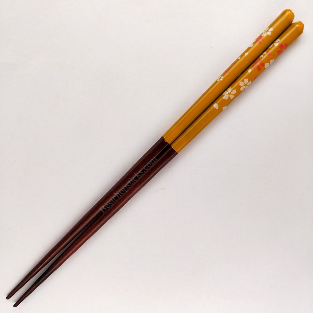 Oriental cherry printed wooden chopsticks