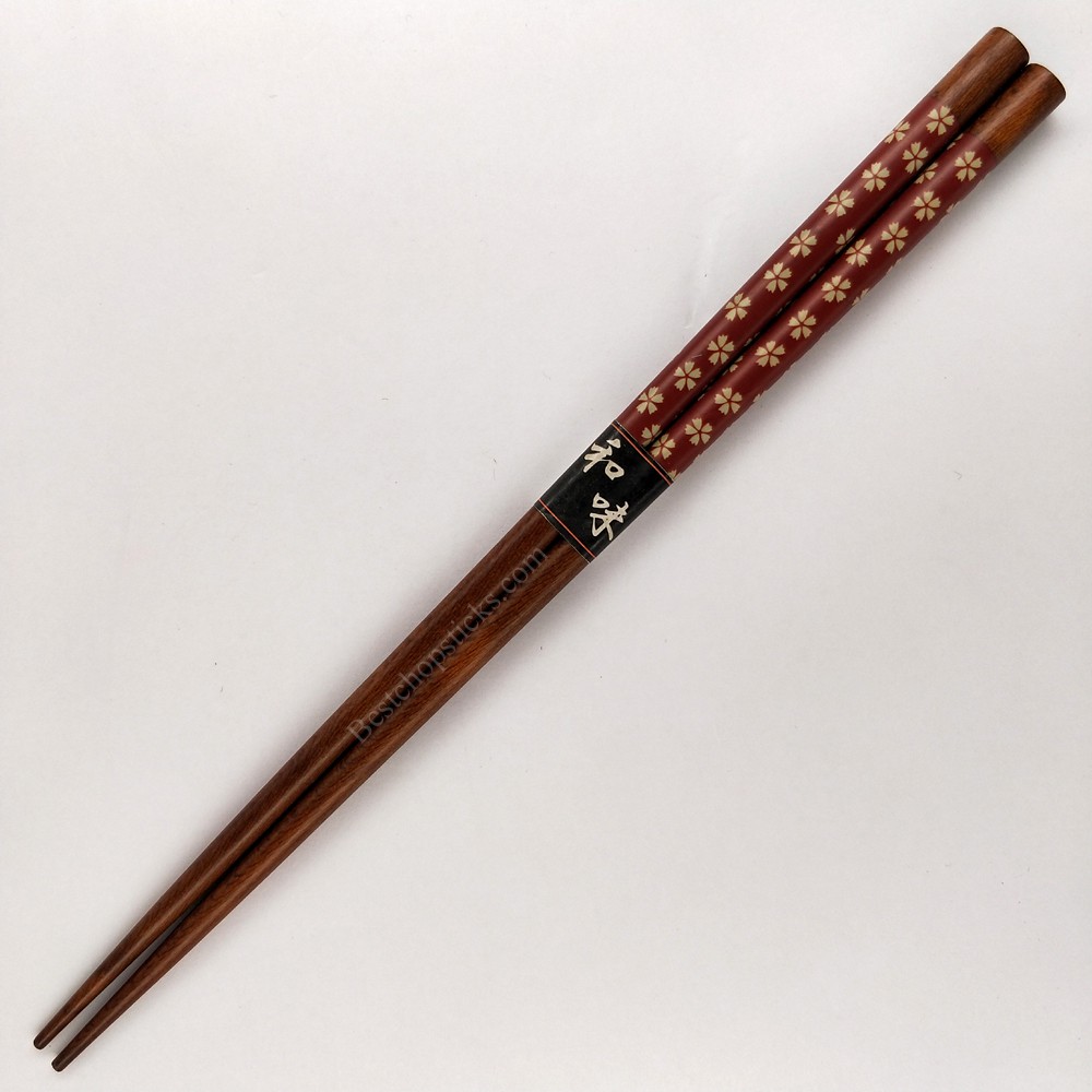 Sakura printed wooden chopsticks