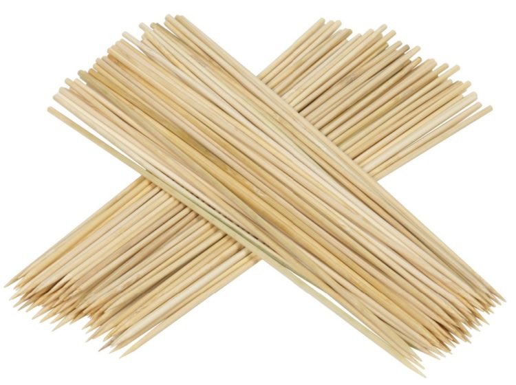 Disposable wooden skewers