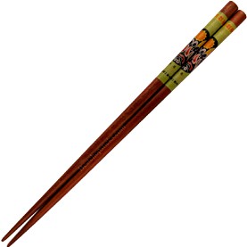 Chinese peking opera face printed wooden chopsticks