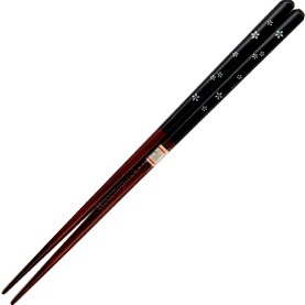 Colorful sakura printed wooden chopsticks